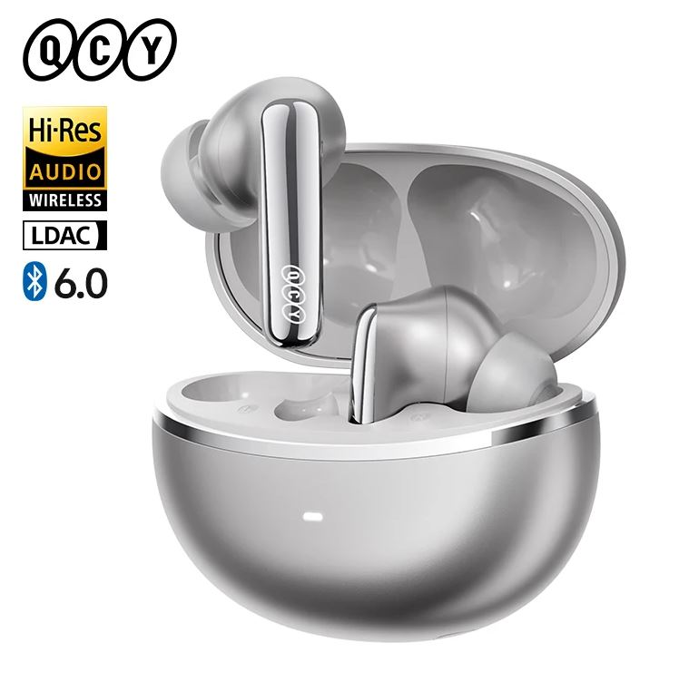 QCY MeloBuds N70 Aadptive Hybrid Active Noise Cancelling Wireless Earbuds, Bluetooth 6.0 with 6 Mics Clear Call