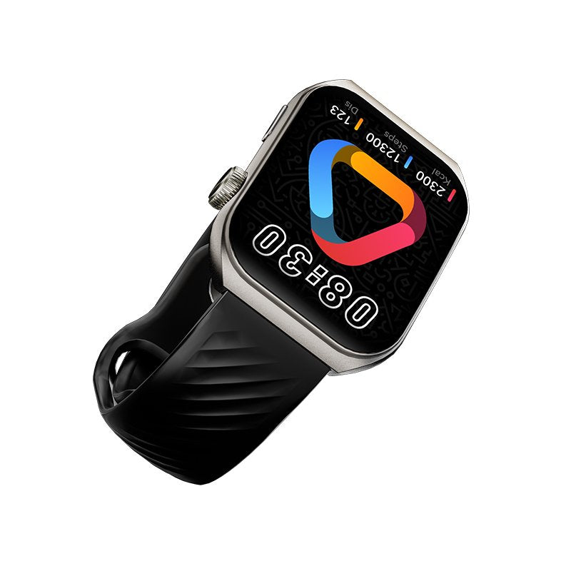QCY Smart Sports Watch GS2 with 1.96 Large AMOLED Screen Display, 100 Plus Watch Faces & 4 Themes, BT Calling, 100 Plus Sports Mode