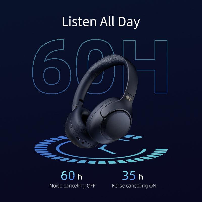 QCY H3 Wireless Active Noise Cancellation Headphones ANC – Black