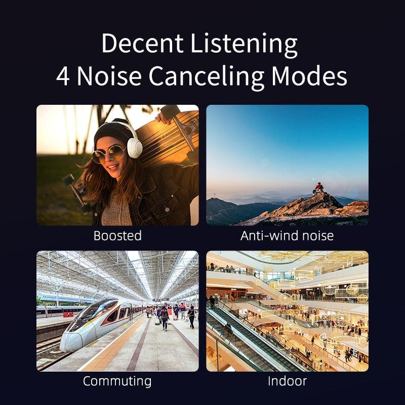 QCY H3 Wireless Active Noise Cancellation Headphones ANC – Black