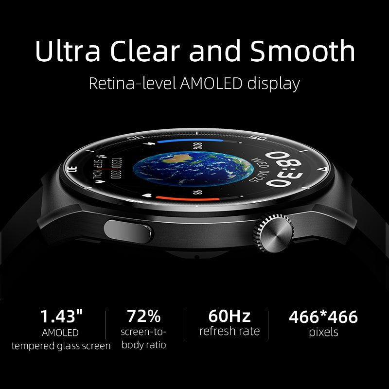 QCY GT2 Smart Watch With 1.43 AMOLED Display, Zinc Alloy Frame