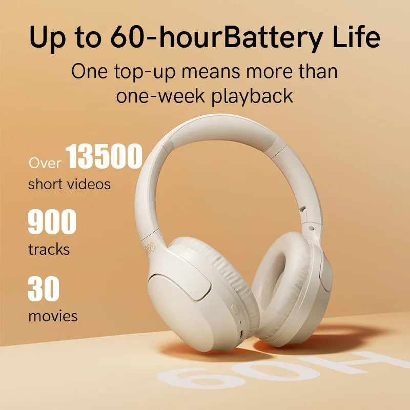 QCY H2 Pro Wireless Headphone 3D Stereo Sound 70H Playtime